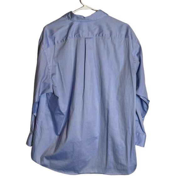 Club Room Pinpoint Regular Fit Blue Dress Shirt size 17.5 - Picture 2 of 5